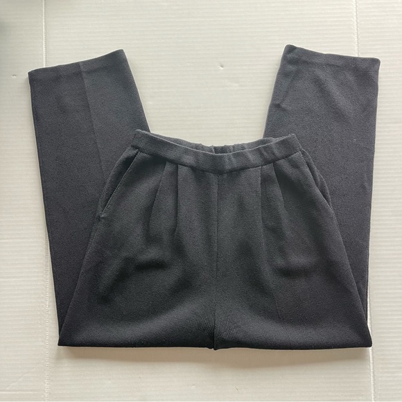 ST. JOHN COLLECTION BLACK SANTANA KNIT PANTS SZ 8 - Picture 9 of 12
